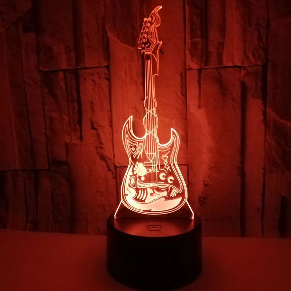 Foreign Trade New Style Guitar 3D Colorful Small Night Lamp Touch Remote Control 3D Visual Lamp 3D Small Table Lamp
Foreign Trade New Style Guitar 3D Colorful Small Night Lamp Touch Remote Control 3D Visual Lamp 3D Small Table Lamp