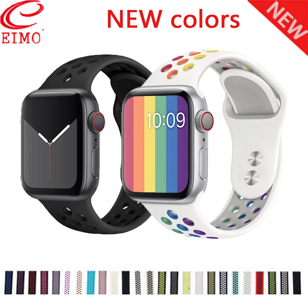 Sport band for Apple Watch series 5 4 strap 44mm 40mm watch Accessories iwatch band 3 2 1 42mm 38mm Sport Silicone Bracelet
Sport band for Apple Watch series 5 4 strap 44mm 40mm watch Accessories iwatch band 3 2 1 42mm 38mm Sport Silicone Bracelet