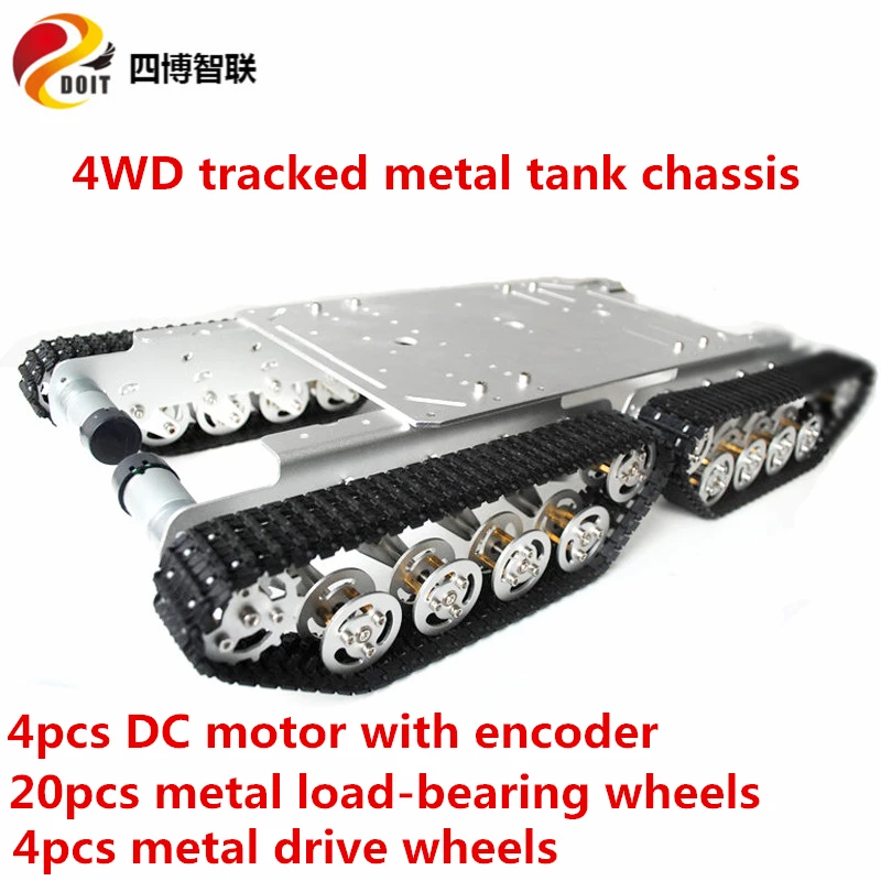 SZDOIT TS600 Heavy Load 4WD Tracked Metal Tank Chassis Kit Large Smart Crawler Robot Platform 9V/12V Motor With Encoder DIY Toy
SZDOIT TS600 Heavy Load 4WD Tracked Metal Tank Chassis Kit Large Smart Crawler Robot Platform 9V/12V Motor With Encoder DIY Toy