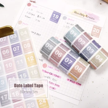 MyPretties 80mmx3m Date Label Number Stickers Planner Stickers Weekly Daily Schedule Mark Decorative Masking Tape
MyPretties 80mmx3m Date Label Number Stickers Planner Stickers Weekly Daily Schedule Mark Decorative Masking Tape