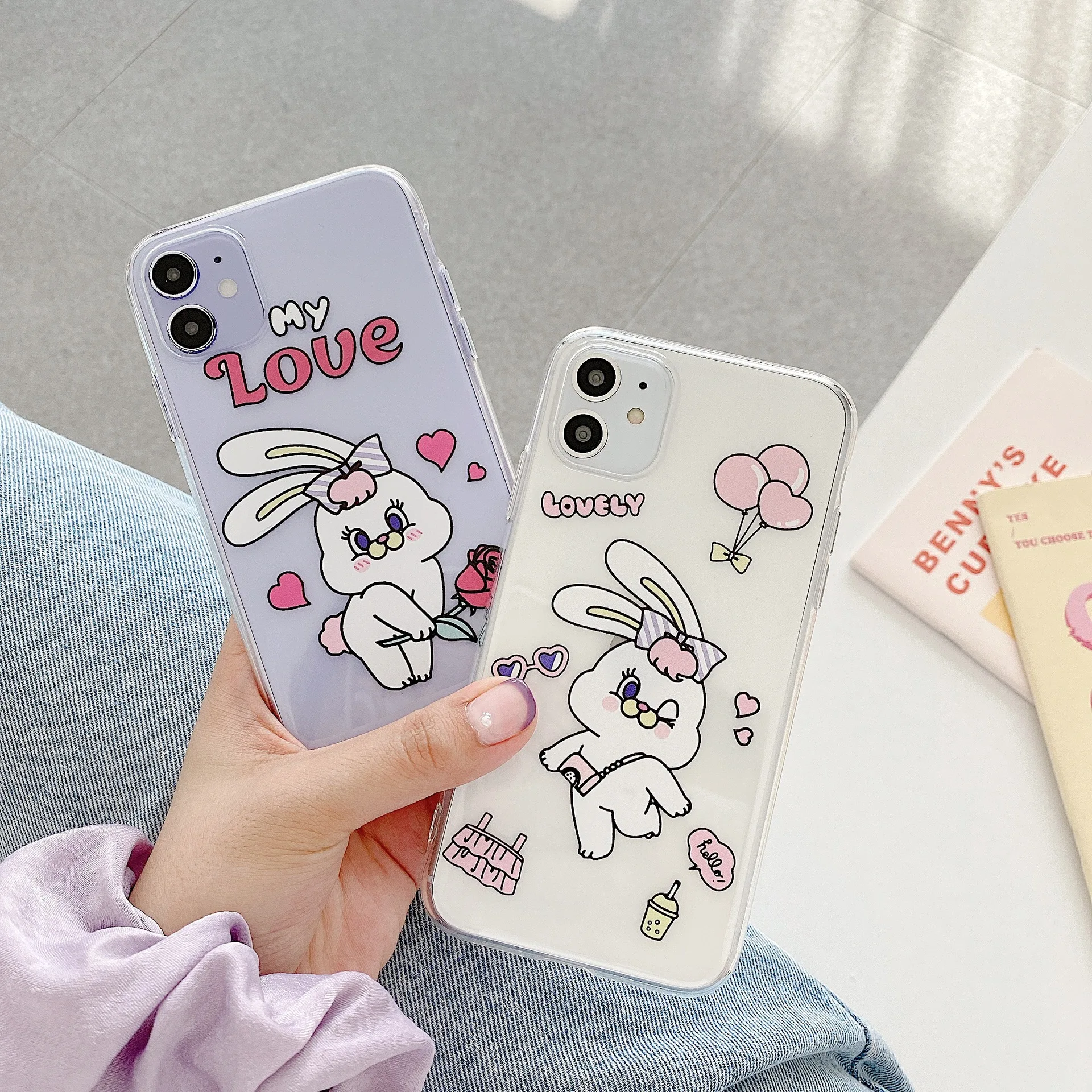 Cute Cartoon Rabbit Transparent Case For iPhone 11 11Pro Max SE 2020 X XR XS Max 7 8 Plus Phone Case Soft Silicone Back Cover
Cute Cartoon Rabbit Transparent Case For iPhone 11 11Pro Max SE 2020 X XR XS Max 7 8 Plus Phone Case Soft Silicone Back Cover
