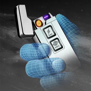 2 in 1 Touch Induction USB Electronic Lighter Double Use Type Coil Plasma And Arc Pulse Cigarette Lighter Gadgets For Men Gifts
2 in 1 Touch Induction USB Electronic Lighter Double Use Type Coil Plasma And Arc Pulse Cigarette Lighter Gadgets For Men Gifts