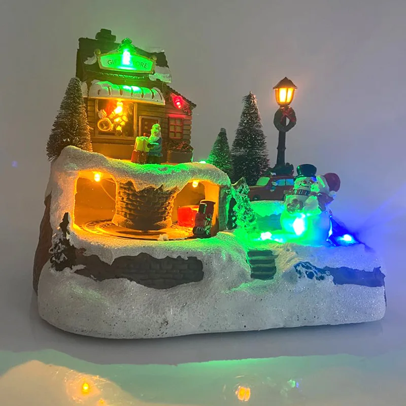 2022 LED glowing lights Christmas snow house village decoration with music festival Christmas tree holiday house home decoration
2022 LED glowing lights Christmas snow house village decoration with music festival Christmas tree holiday house home decoration