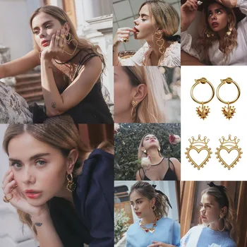 MLING 2020 Newest Gold Geometric Earrings Vintage Hollow Circle Heart Earrings for Women
MLING 2020 Newest Gold Geometric Earrings Vintage Hollow Circle Heart Earrings for Women