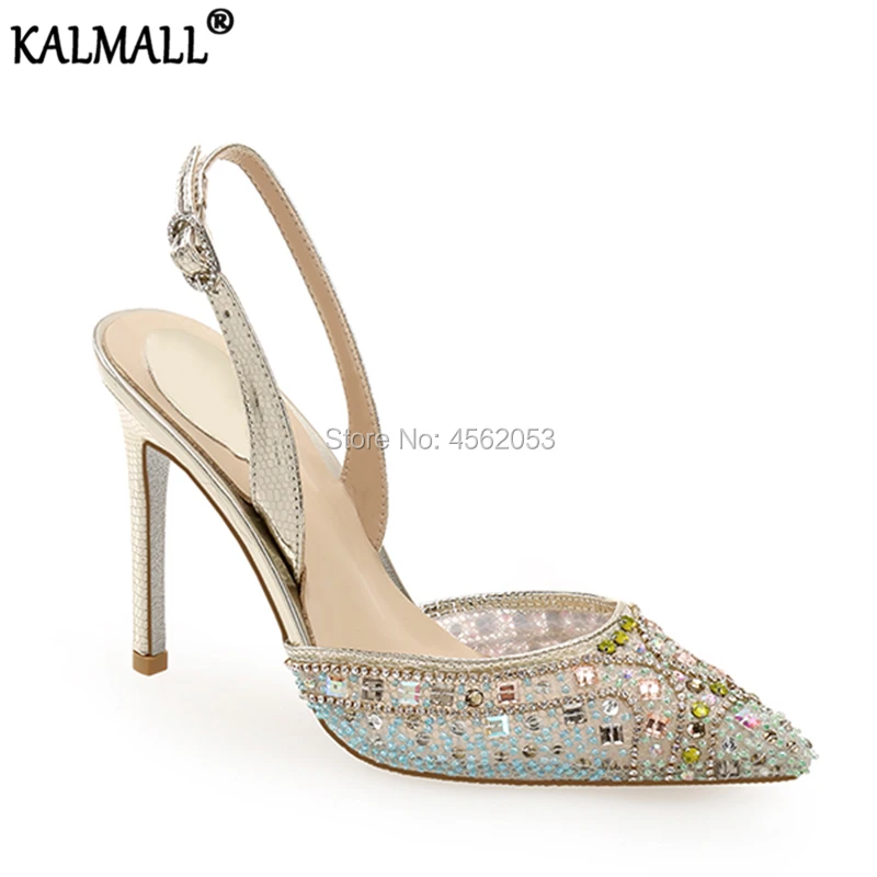 KALMALL Pointed Toe Slingback Pumps Colorful Beaded Rhinestone High Heels Buckle Strap Diamond Sandals Dress Wedding Shoes Woman
KALMALL Pointed Toe Slingback Pumps Colorful Beaded Rhinestone High Heels Buckle Strap Diamond Sandals Dress Wedding Shoes Woman