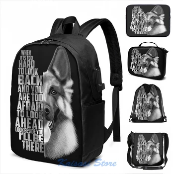 German Shepherd Quote, German Shepherd Text, German Shepherd Black and white USB Charge Backpack School bags Travel laptop bag
German Shepherd Quote, German Shepherd Text, German Shepherd Black and white USB Charge Backpack School bags Travel laptop bag