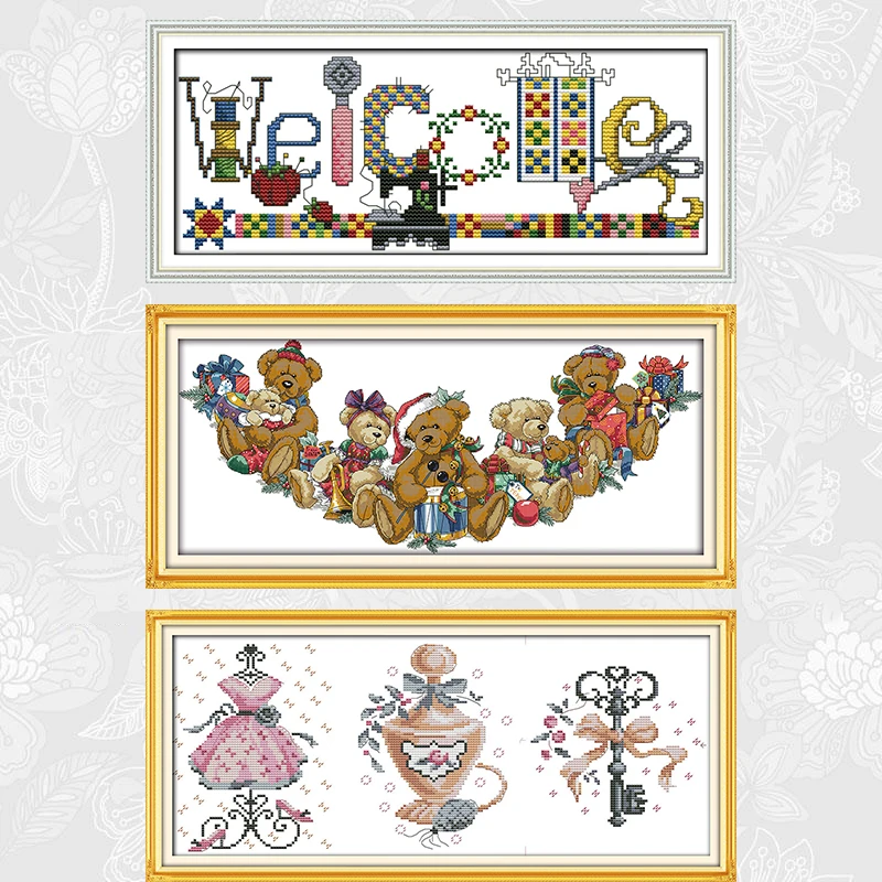 Sewing Machine Welcome Card Cross Stitch Print on Canvas 14CT 11CT Christmas Bears Needlework Cinderella's Dress Embroidery kits
Sewing Machine Welcome Card Cross Stitch Print on Canvas 14CT 11CT Christmas Bears Needlework Cinderella's Dress Embroidery kits
