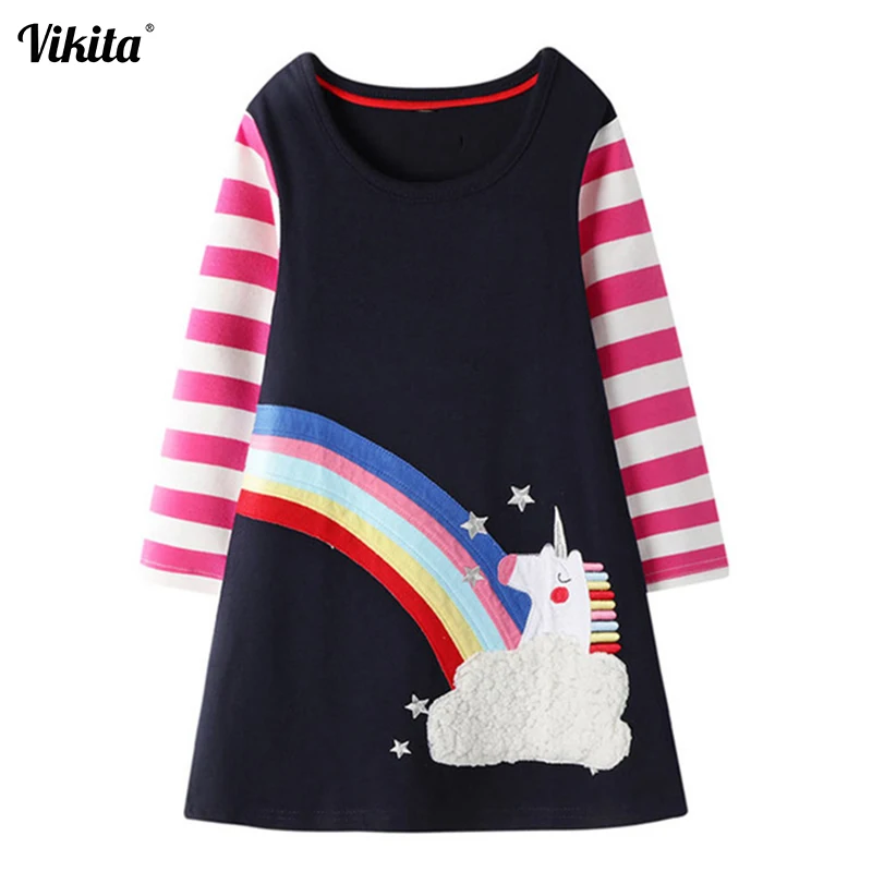 VIKTIA Baby Girl Autumn Clothes Unicorn Dress Animal Applique Kids Party Dresses for Girls Costume Princess Cotton Dress
VIKTIA Baby Girl Autumn Clothes Unicorn Dress Animal Applique Kids Party Dresses for Girls Costume Princess Cotton Dress