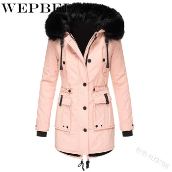 WEPBEL New Women's Winter Warm Jacket Ladies Fashion Casual Coat Solid Color Drawstring Imitation Fur Fur Collar Slim Coat
WEPBEL New Women's Winter Warm Jacket Ladies Fashion Casual Coat Solid Color Drawstring Imitation Fur Fur Collar Slim Coat