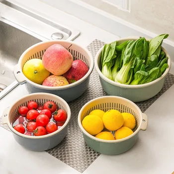 Sink Double-layer Drain Basket Bowl Washing Vegetables Fruit Separate Design Colander Kitchen Drainage Filter Storage Rack Tool
Sink Double-layer Drain Basket Bowl Washing Vegetables Fruit Separate Design Colander Kitchen Drainage Filter Storage Rack Tool