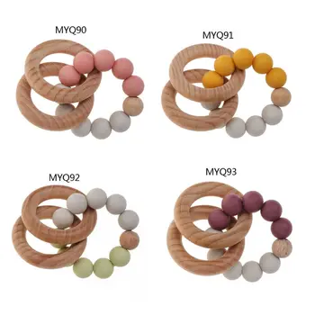 Baby Teether DIY Teething Wooden Bracelets Made Beech Shower Gift Play Gym Toy Baby Rattle
Baby Teether DIY Teething Wooden Bracelets Made Beech Shower Gift Play Gym Toy Baby Rattle