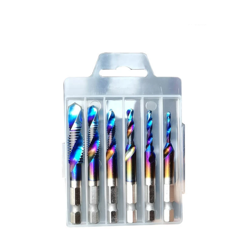 Screw taps with titanium-plated hexagonal shank compound taps for drilling and tapping integrated machines
Screw taps with titanium-plated hexagonal shank compound taps for drilling and tapping integrated machines