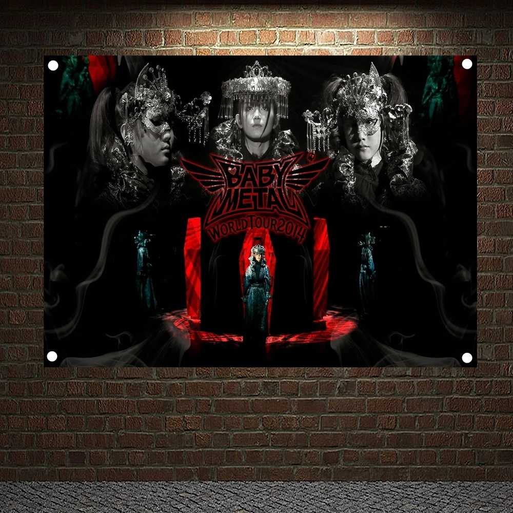 BABYMETAL Scary Bloody Metal Music Stickers Rock Band Poster Macabre Art Banners Wall Flags Tapestry Cloth Art Home Decoration
BABYMETAL Scary Bloody Metal Music Stickers Rock Band Poster Macabre Art Banners Wall Flags Tapestry Cloth Art Home Decoration