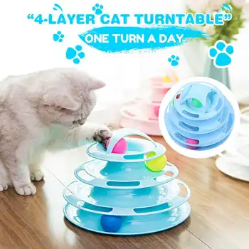 4 Levels Pet Cat Toy Funny Tower Tracks Disc Cat Intelligence Amusement 4 pay Disc Cat Toys Ball Training Amusement Plate
4 Levels Pet Cat Toy Funny Tower Tracks Disc Cat Intelligence Amusement 4 pay Disc Cat Toys Ball Training Amusement Plate