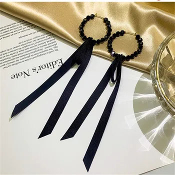 FYUAN Vintage Black Crystal Hoop Earrings for Women Bijoux Long Ribbon Earrings Statement Jewelry Party Gifts
FYUAN Vintage Black Crystal Hoop Earrings for Women Bijoux Long Ribbon Earrings Statement Jewelry Party Gifts