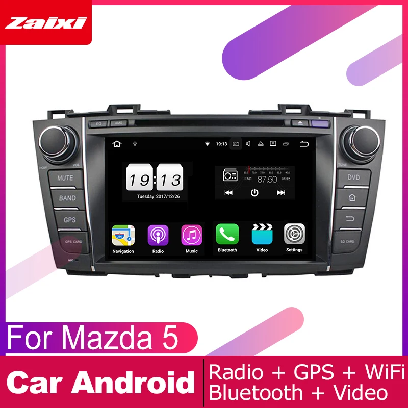 Автомобильный мультимедийный плеер Android для Mazda 5 2010 ~ 2018 2 DIN магнитола с DVD GPS