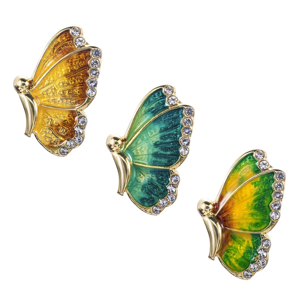 Многоцветные серьги-капли из сплава бабочки серьги для ногтей с масляными ушами