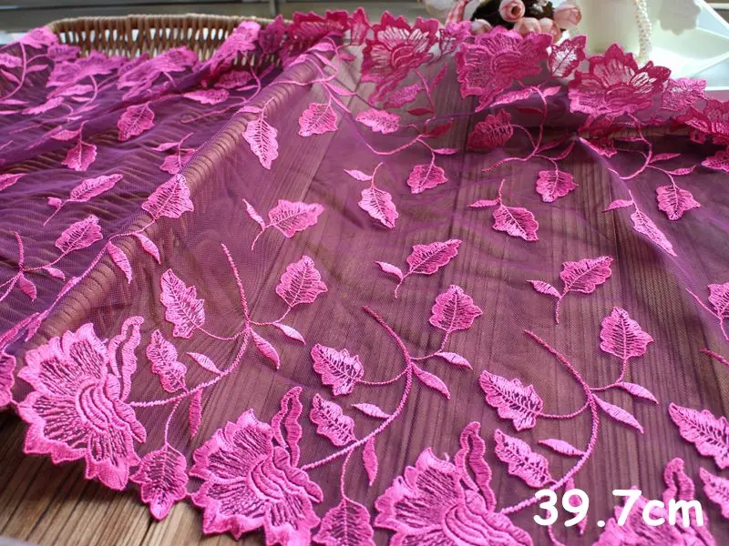 3Meters 39.7cm Wide Embroidered Flower Mesh Fabric DIY Laces Trim Garment Accessories for Sofa Curtain High Quality
3Meters 39.7cm Wide Embroidered Flower Mesh Fabric DIY Laces Trim Garment Accessories for Sofa Curtain High Quality