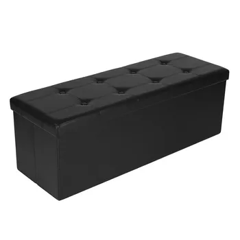 Practical PVC Leather Rectangle Shape with Leather Button Footstool Large Size Black
Practical PVC Leather Rectangle Shape with Leather Button Footstool Large Size Black
