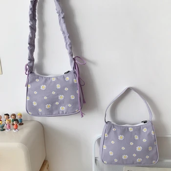 2020 Ins Ladies' Canvas Underarm Bag Women Small Handbag Daisy Tote Zipper Half Moon Crossbody & Shoulder Bag Cotton Cloth Purse
2020 Ins Ladies' Canvas Underarm Bag Women Small Handbag Daisy Tote Zipper Half Moon Crossbody & Shoulder Bag Cotton Cloth Purse