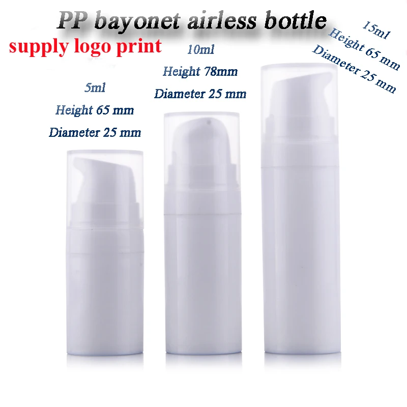 50pcs/lot 5ml 10ml 15ml PP small sample airless bottle vacuum pump bottle lotion bottle used for Cosmetic Containe
50pcs/lot 5ml 10ml 15ml PP small sample airless bottle vacuum pump bottle lotion bottle used for Cosmetic Containe