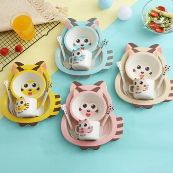 NHBR-5Pcs/Set Baby Dish Training Tableware Children Cute Raccoon Feeding Food Dishes Kids Dinnerware with Bowl Cup Spoon Fork
NHBR-5Pcs/Set Baby Dish Training Tableware Children Cute Raccoon Feeding Food Dishes Kids Dinnerware with Bowl Cup Spoon Fork