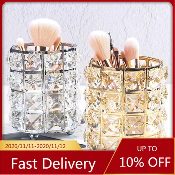 Golden Crystal Cosmetic Box Creative Eyebrow Pencil Makeup Brush Tools Display Storage Box Jewelry Plastic Pearl Storage Holder
Golden Crystal Cosmetic Box Creative Eyebrow Pencil Makeup Brush Tools Display Storage Box Jewelry Plastic Pearl Storage Holder