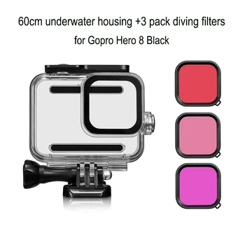 Housing and Filter for Gopro Hero 8 Black Waterproof 60m Underwater Housing Case 3 Pack Diving Filters for GoPro Hero 8 Black
Housing and Filter for Gopro Hero 8 Black Waterproof 60m Underwater Housing Case 3 Pack Diving Filters for GoPro Hero 8 Black