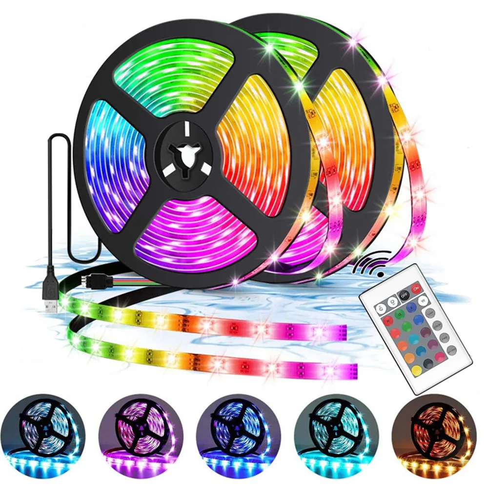 LED Strip Light USB 5050 SMD DC5V Flexible LED Lamp Tape Ribbon RGB 3/4/5 M Desk Screen TV Background Lighting 3/24 Key Control
LED Strip Light USB 5050 SMD DC5V Flexible LED Lamp Tape Ribbon RGB 3/4/5 M Desk Screen TV Background Lighting 3/24 Key Control