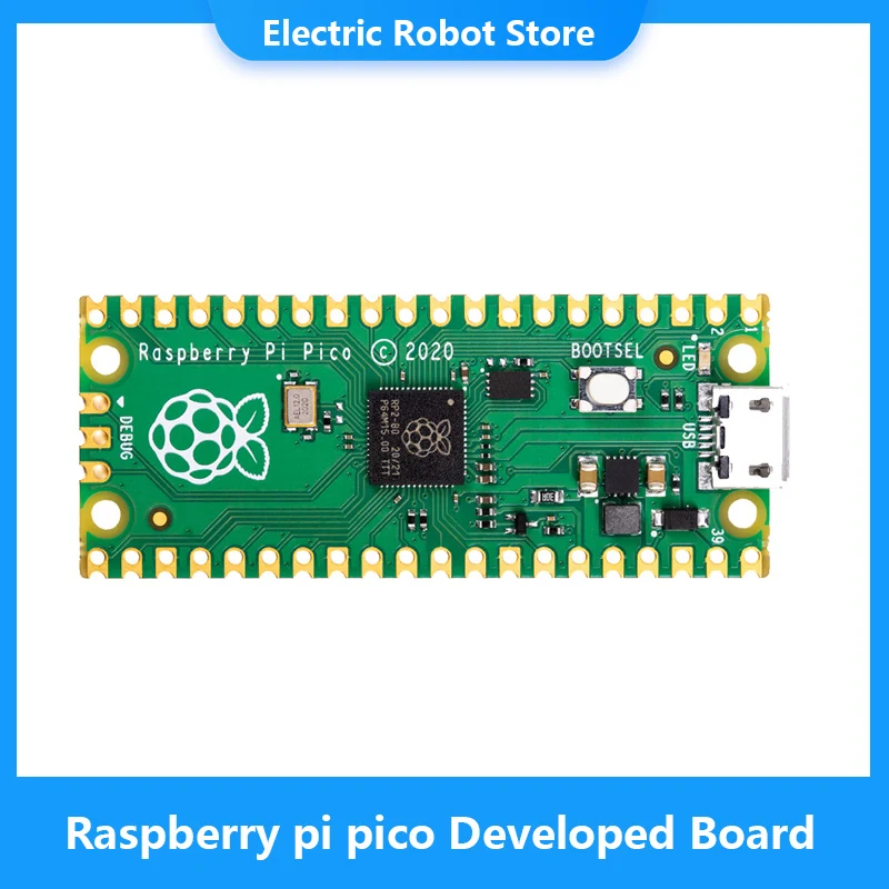 Макетная плата для микроконтроллера Raspberry pi pico, двухъядерный процессор ARM Cortex M0 +, рабочая частота 133 МГц
Макетная плата для микроконтроллера Raspberry pi pico, двухъядерный процессор ARM Cortex M0 +, рабочая частота 133 МГц