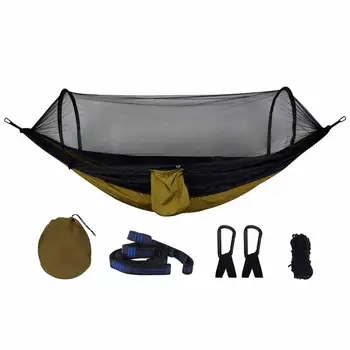 Automatic speed open with mosquito net hammock Outdoor single double nylon parachute cloth camping mosquito hammock
Automatic speed open with mosquito net hammock Outdoor single double nylon parachute cloth camping mosquito hammock