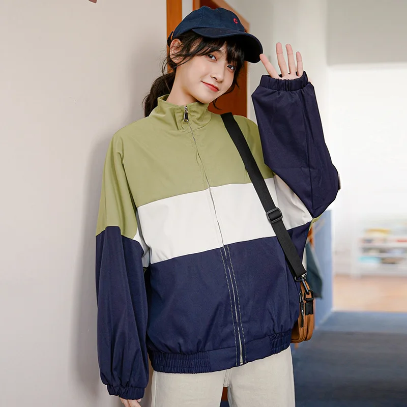 2020 Spring New Women's Korean Version Loose Jackets 3 Colors Leisure Coat Female Baseball Uniform
2020 Spring New Women's Korean Version Loose Jackets 3 Colors Leisure Coat Female Baseball Uniform