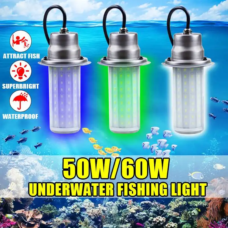 Outdoor 0-30m Underwater Light IP68 Water Resistant for Sea Night Fishing LED Lure Lighting DC12V 50/60W Fish Attractor Lamp
Outdoor 0-30m Underwater Light IP68 Water Resistant for Sea Night Fishing LED Lure Lighting DC12V 50/60W Fish Attractor Lamp