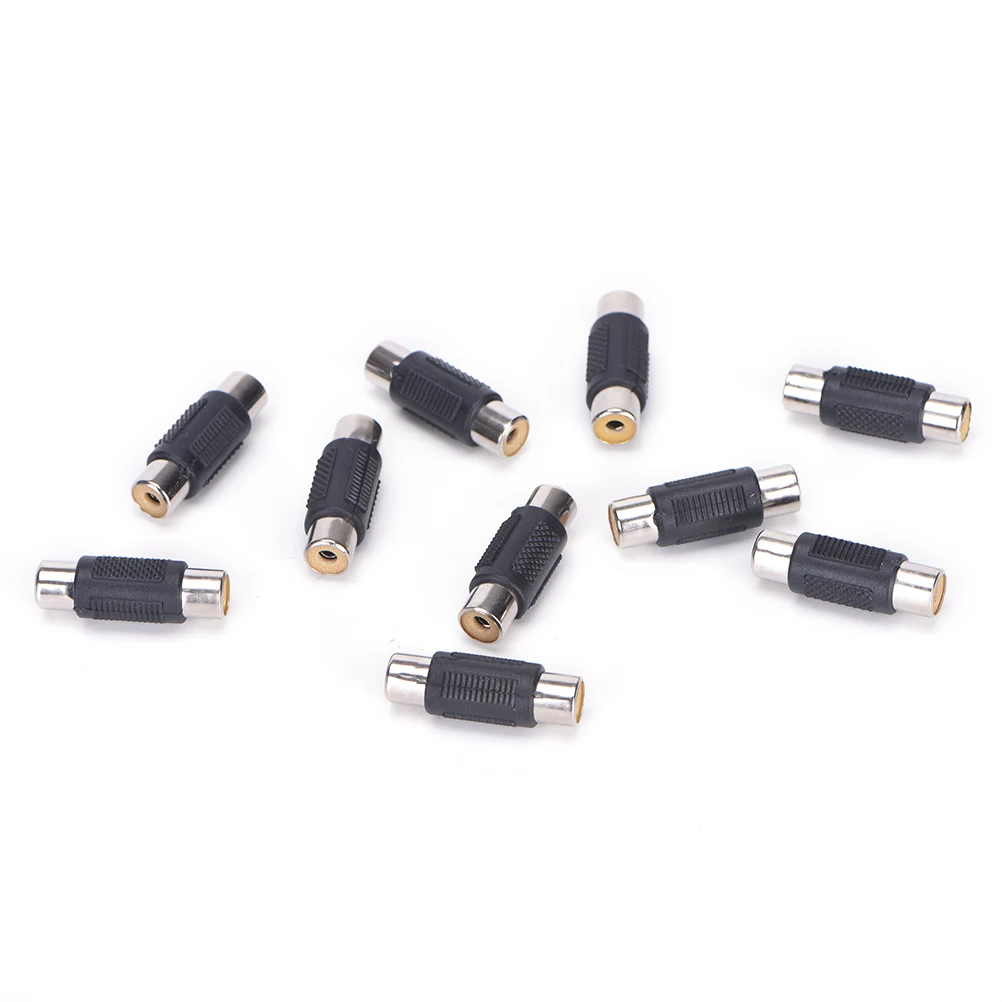 10Pcs 3.1 cm RCA Female to Female Coupler Plug Audio Video AV Cable Adaptor RCA Joiner
10Pcs 3.1 cm RCA Female to Female Coupler Plug Audio Video AV Cable Adaptor RCA Joiner