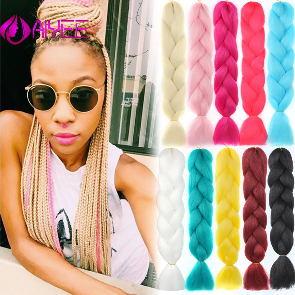 AIYEE 24'' 100g Braiding Hair African Afro Jumbo Hair Braids Blue Colored Strands Ombre False Braiding Hair Synthetic Hair
AIYEE 24'' 100g Braiding Hair African Afro Jumbo Hair Braids Blue Colored Strands Ombre False Braiding Hair Synthetic Hair