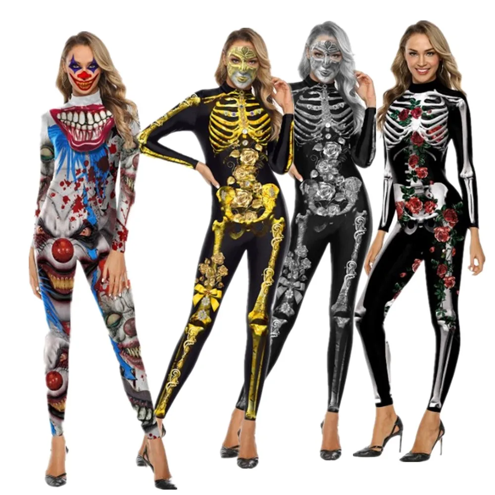 2019 Movie It: Chapter Two Pennywise Jumpsuit Catsuit Sexy Cosplay Costumes Halloween Women Joker Bodysuit Fancy Dress Zentai
2019 Movie It: Chapter Two Pennywise Jumpsuit Catsuit Sexy Cosplay Costumes Halloween Women Joker Bodysuit Fancy Dress Zentai