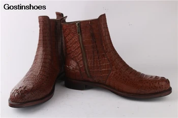 Zapatillas Hombre Handmade Luxury Pointed-toe Brown Crocodile Leather Milk Leather Customize Erkek Ayakkabi Pointed Toe Ankle
Zapatillas Hombre Handmade Luxury Pointed-toe Brown Crocodile Leather Milk Leather Customize Erkek Ayakkabi Pointed Toe Ankle