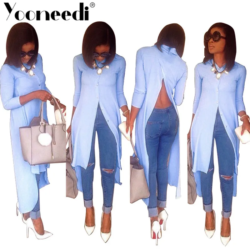 Yooneedi 2019 Summer Design Office Lady Women T shirt Color Solid Turn-down Collar Long Style T-shirts SY-8103
Yooneedi 2019 Summer Design Office Lady Women T shirt Color Solid Turn-down Collar Long Style T-shirts SY-8103