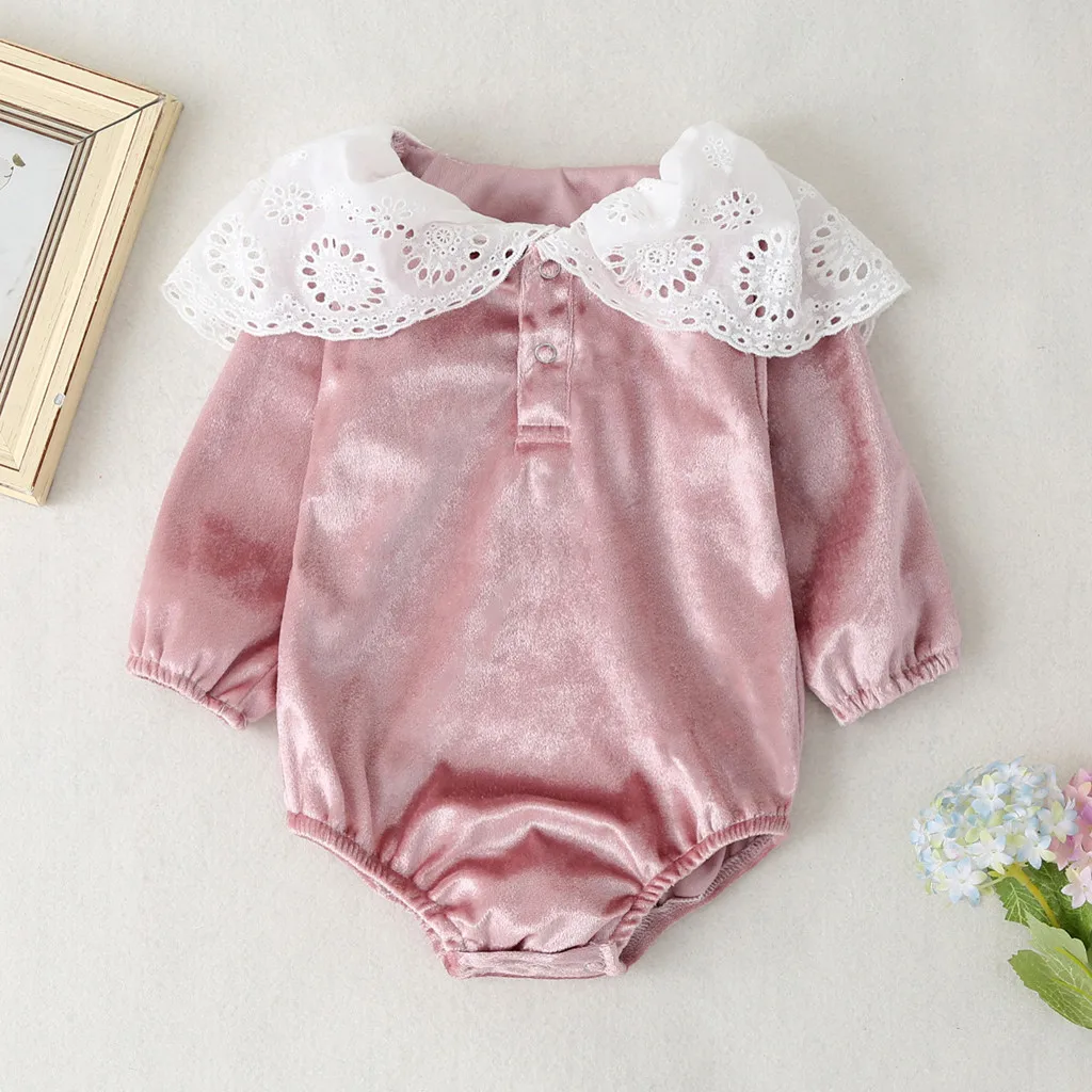 (0-2Y) Children's long-sleeved spring and autumn doll collar silk velvet romper newborn baby spring fashion doll collar solid S4
(0-2Y) Children's long-sleeved spring and autumn doll collar silk velvet romper newborn baby spring fashion doll collar solid S4