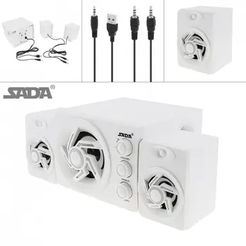 SADA D-209 2.1 Mini White 3W Wooden Subwoofer PC Speaker Portable Music USB Computer Speaker for Desktop TV PC Smartphone
SADA D-209 2.1 Mini White 3W Wooden Subwoofer PC Speaker Portable Music USB Computer Speaker for Desktop TV PC Smartphone