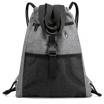 Drawstring Bag Gym with Pockets Sports Sack with Handle Drawstring Backpack Travel for Men Women-Grey
Drawstring Bag Gym with Pockets Sports Sack with Handle Drawstring Backpack Travel for Men Women-Grey