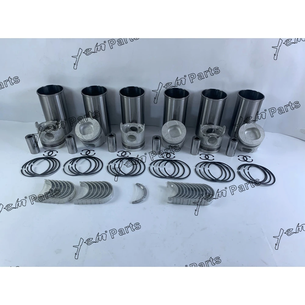 

New 6SD1 Cylinder Liner Kit With Bearing Set For Isuzu Eengine