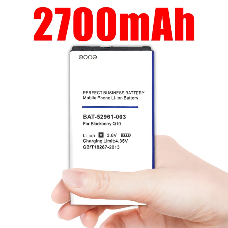 

2700mAh ACC-53785-201 / BAT-52961-003 / NX1 Replacement Battery For Blackberry Q10 / Q10 LTE / Q10 LTE SQN100-1