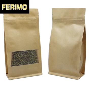 100Pcs Brown Kraft Paper Food Packaging Zipper Bag Side Gusset Stand Up Zip Lock Window Pouch Coffee Tea Dried Flower 2 Style 
100Pcs Brown Kraft Paper Food Packaging Zipper Bag Side Gusset Stand Up Zip Lock Window Pouch Coffee Tea Dried Flower 2 Style