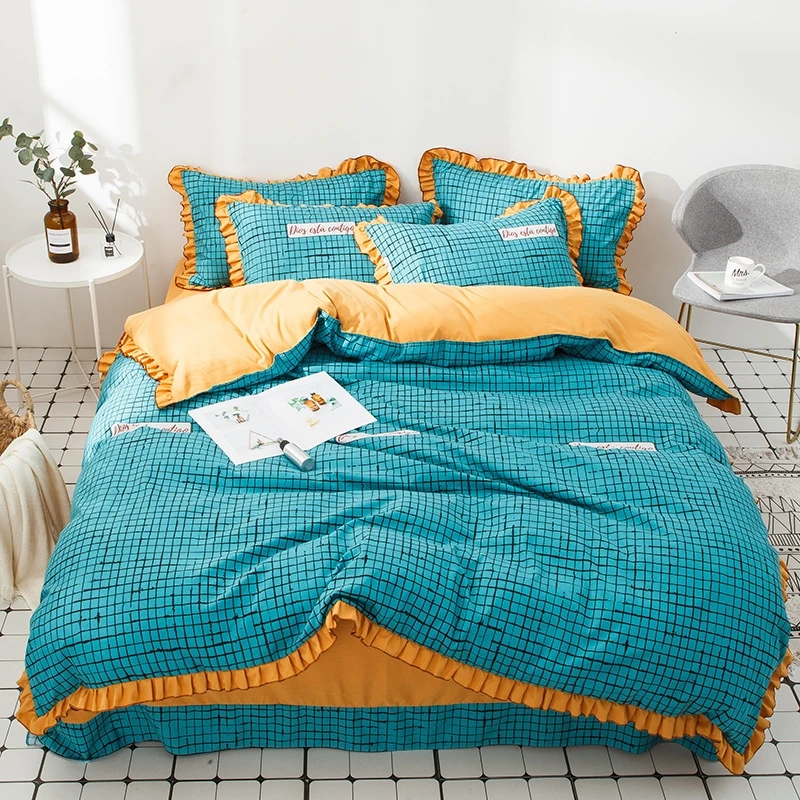 2020 Spring Small Fresh Bedding Polyester Fabric Lotus Leaf Edge Bed Sheets Quilt Cover Cartoon Pattern Four Seasons Hot Sale
2020 Spring Small Fresh Bedding Polyester Fabric Lotus Leaf Edge Bed Sheets Quilt Cover Cartoon Pattern Four Seasons Hot Sale