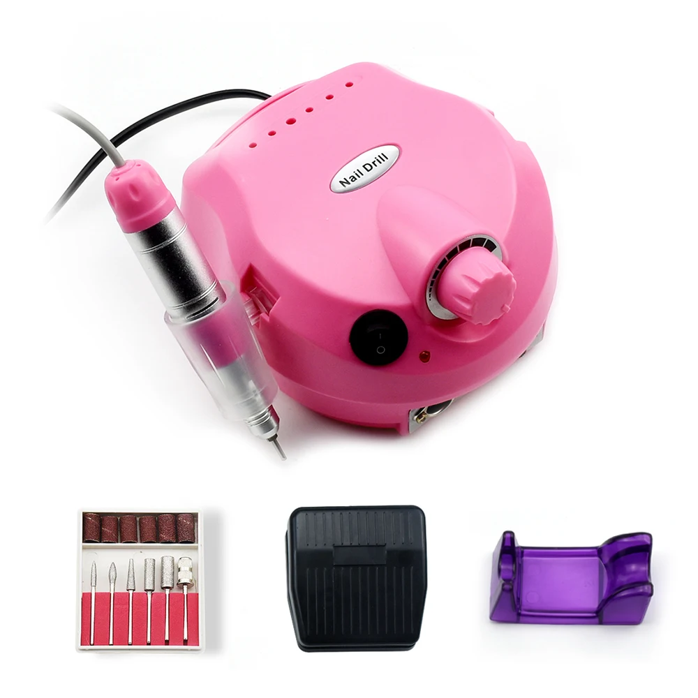 35000RPM Pro Electric Nail Drill Machine for Manicure Pedicure Accessory Kit Anti-Burning Cover Handle With 6 Nail Drill bit
35000RPM Pro Electric Nail Drill Machine for Manicure Pedicure Accessory Kit Anti-Burning Cover Handle With 6 Nail Drill bit