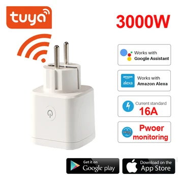 Tuya EU 16A Smart Plug WiFi Socket Power Monitor Timing Function Smart Life APP Control Works With Alexa Google Assistant
Tuya EU 16A Smart Plug WiFi Socket Power Monitor Timing Function Smart Life APP Control Works With Alexa Google Assistant
