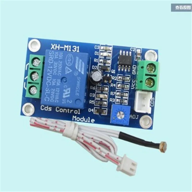 Xh-m131 photosensitive resistance module luminance automatic control module 12V photoelectric relay light switch.
Xh-m131 photosensitive resistance module luminance automatic control module 12V photoelectric relay light switch.