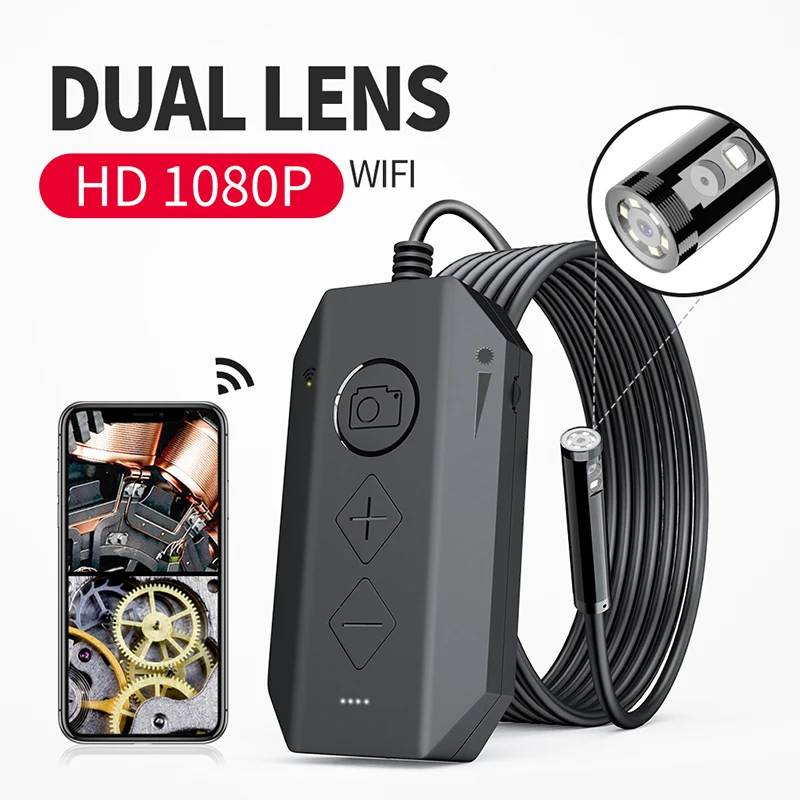 Professional Endoscope Camera Industrial Borescope Inspection Camera Dual Lens Wireless Endoscope with 6 LED Waterproof Snake
Professional Endoscope Camera Industrial Borescope Inspection Camera Dual Lens Wireless Endoscope with 6 LED Waterproof Snake