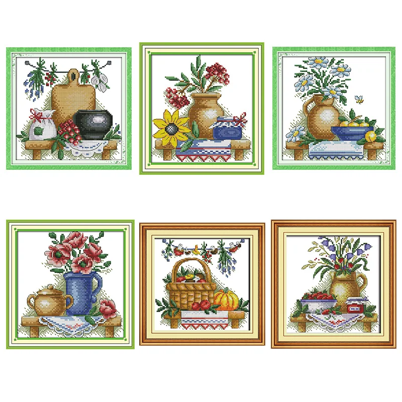 Teapot & Flowers Printed Cross Stitch Kit 11ct 14ct Count Canvas Cross Stitch Embroidery DIY Manual Needlework Home Decoration
Teapot & Flowers Printed Cross Stitch Kit 11ct 14ct Count Canvas Cross Stitch Embroidery DIY Manual Needlework Home Decoration
